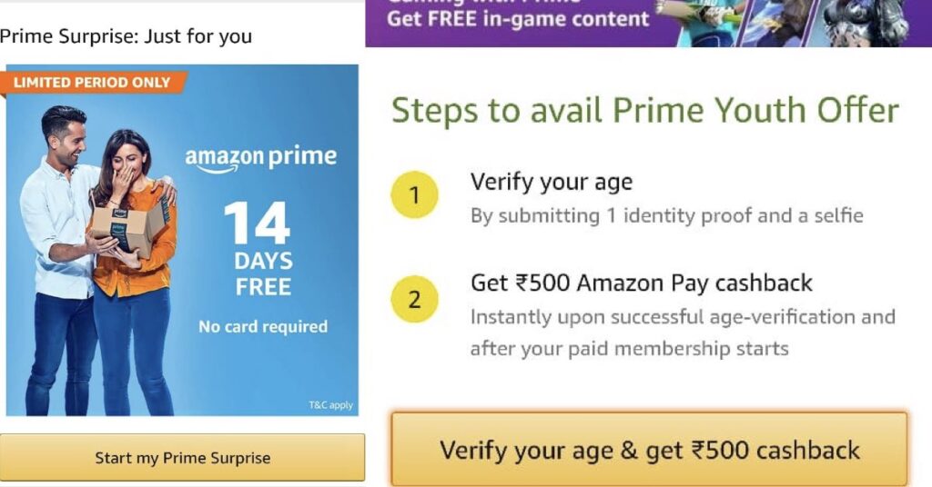 Amazon Prime Video 14 Days Free