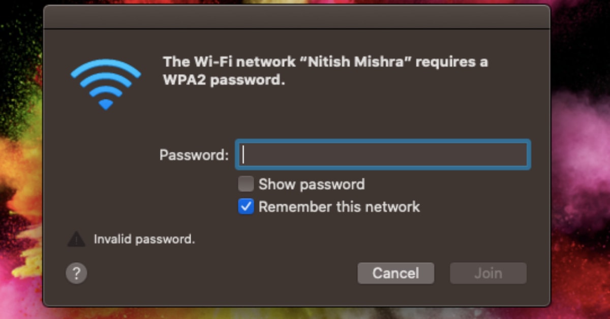 how to check wifi password in mac